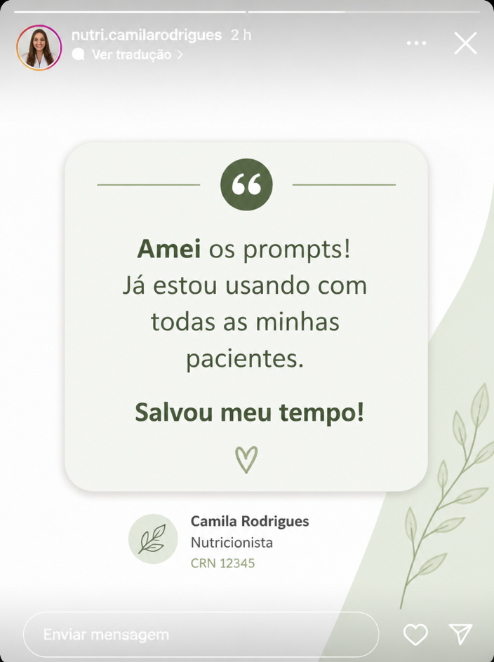 Depoimento de cliente satisfeita