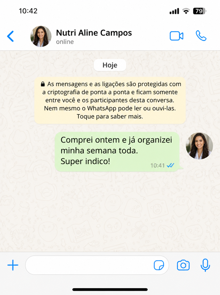 Depoimento de cliente satisfeita